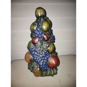 Vintage MCM Ceramic Fruit Topiary Holland Mold‎ Handpainted 1970s Rare
